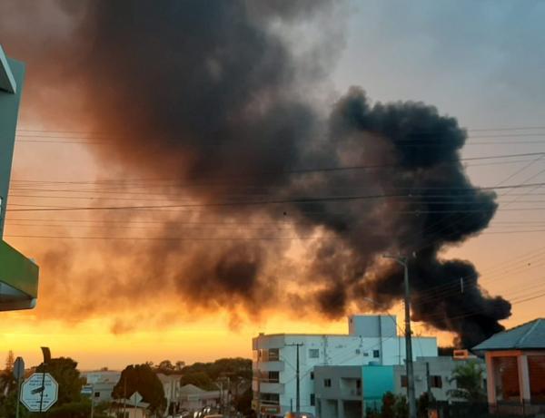 Apesar do fogo, não ocorreu registro de feridos - Foto:Reprodução O Altouruguai
