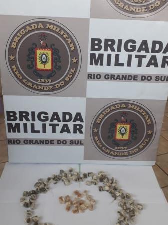 O responsável pela entrega do entorpecente não foi identificado pelos policiais - Foto: BM divulgação
