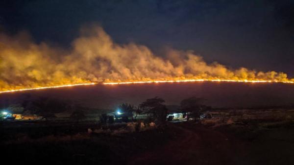 Imagens foram captadas na noite do sábado (24/10) (Foto: Reprodução/WhatsApp)