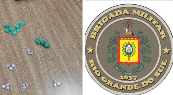 Com o acusado foram encontradas 15 pedras de crack, 3 cigarros de maconha e 7 buchas de cocaína. - Foto: BM divulgação