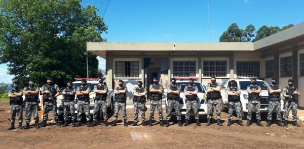 O Batalhão recebeu reforço policial da Força Táticas dos municípios de Santa Rosa e de Frederico Westphalen - Foto: BM divulgação
