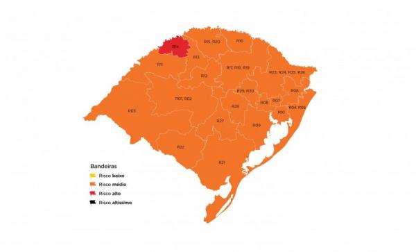 Publicação do mapa preliminar da 26ª rodada do modelo de distanciamento controlado aconteceu na tarde da sexta-feira (30/10) (Arte: Divulgação/SECOM-RS)