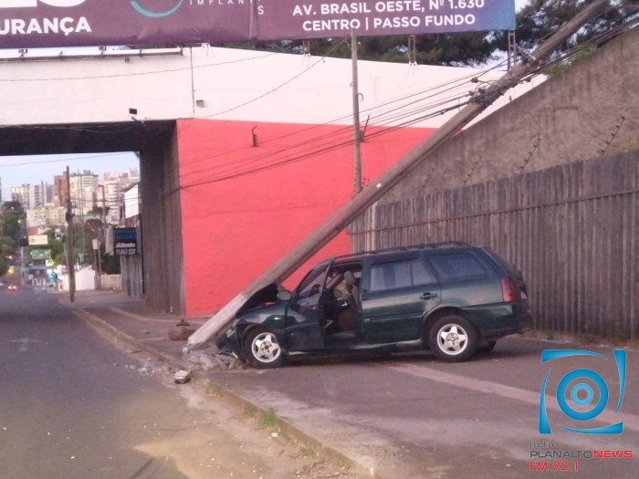 Colisões em postes foram registradas em diversas cidades do estado - Foto: Planalto News