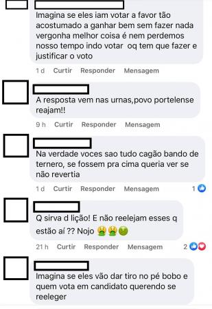 Internautas criticaram a não redução de 20% nos salários do prefeito, do vice-prefeito, dos secretários municipais e dos vereadores (Foto: Reprodução)
