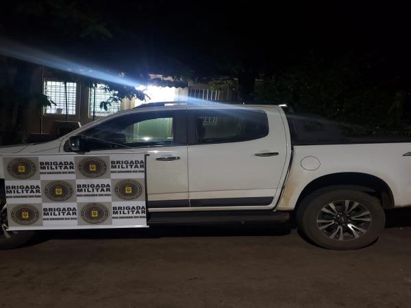GM S10 estava estacionada em via pública quando despertou a desconfiança dos policiais militares (Foto: Divulgação/BM)