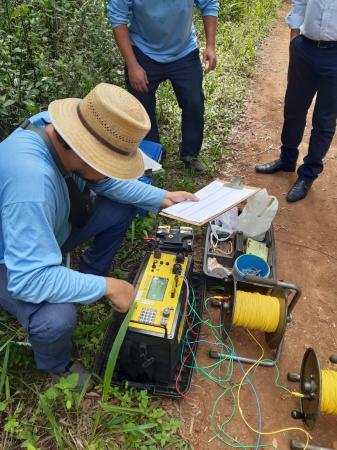 Corsan realiza trabalho em Tenente Portela para perfurar novos poços no município (Foto: Mauricio dos Santos)