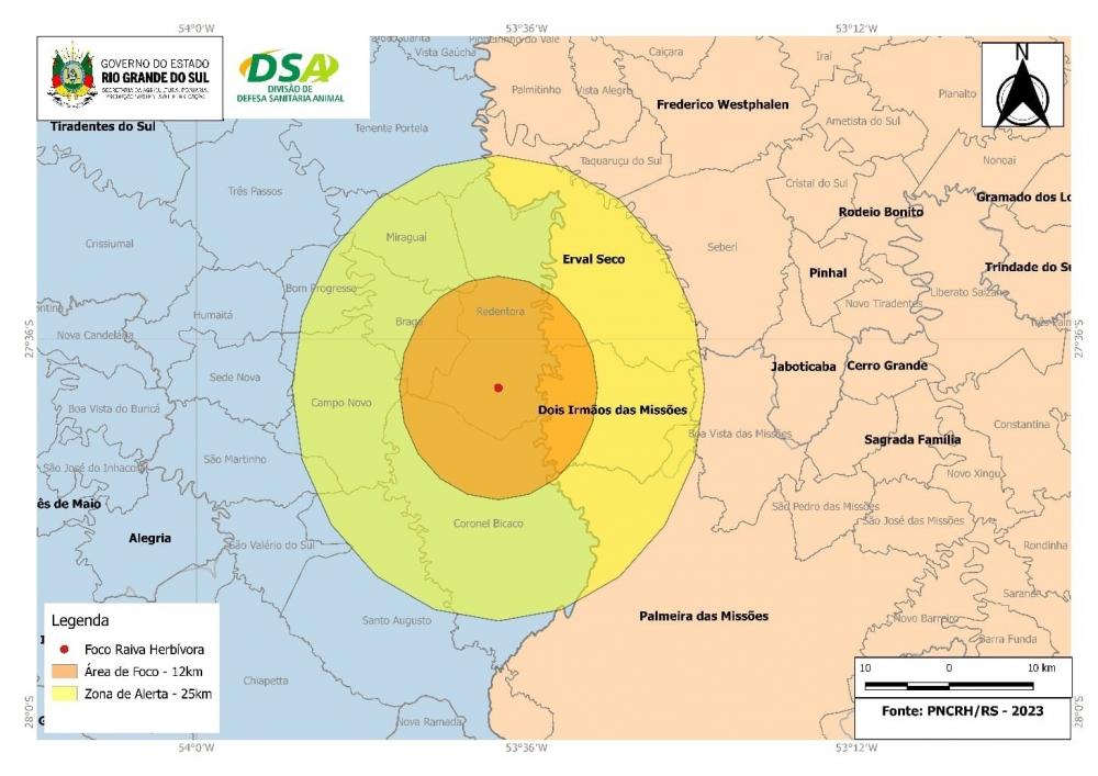 Área de incidência da doença (Foto: Divulgação)