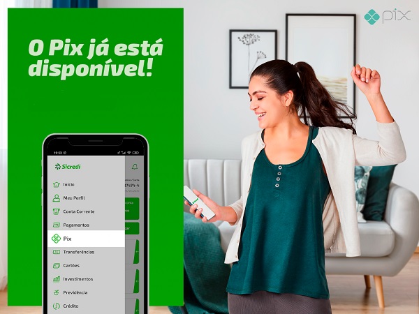 Movimentações financeiras poderão ser feitas por pessoas físicas e jurídicas utilizando uma chave Pix cadastrada (Arte: Divulgação/Sicredi)
