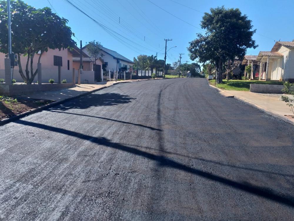 Pavimentação liga a cidade com a RSC-163 (Foto: Prefeitura de Vista Gaúcha)