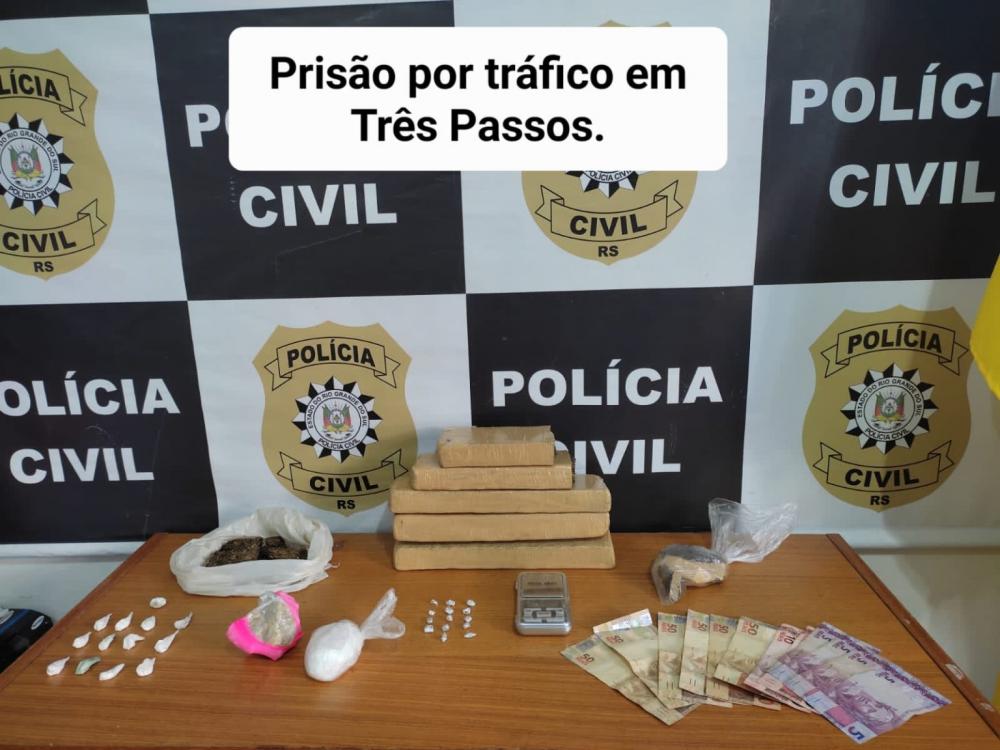 Drogas apreendidas em Três Passos (Foto: Polícia Civil)