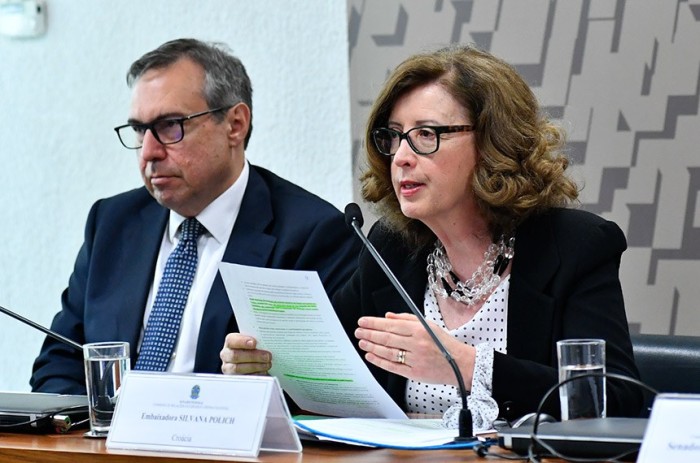A diplomata Silvana Polich durante sabatina na Comissão de Relações Exteriores, em junho - Foto: Geraldo Magela/Agência Senado