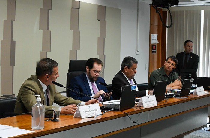 Marcio Bittar, Plínio Valério e Dr. Hiran na audiência com Marcelo Norkey Duarte Pereira (à dir.)Triunfo do Xingu