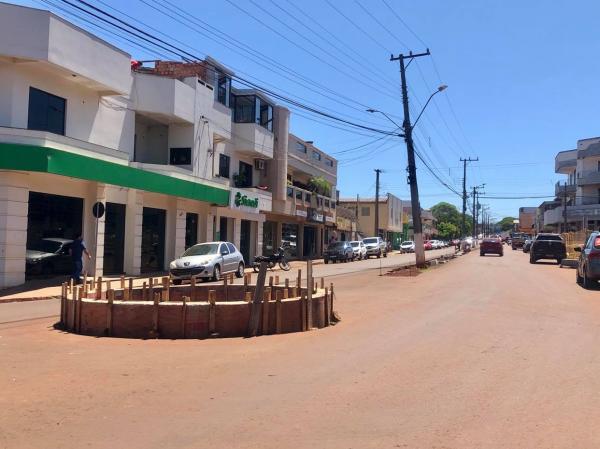 Relógio digital será instalado na rótula da Avenida Presidente Vargas, bem próximo à agência da Sicredi das Culturas em Coronel Bicaco (Foto: Diones Roberto Becker)