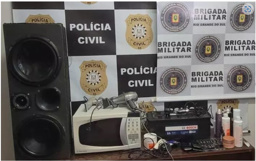 Alguns produtos que foram furtados e recuperados pela Polícia Civil (Foto: Polícia Civil/Divulgação)