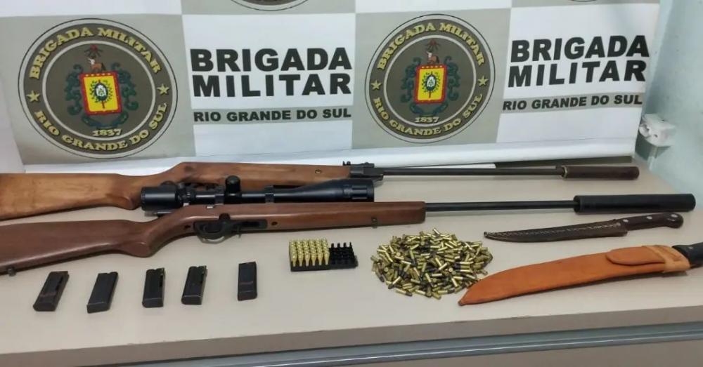 Material apreendido pela Brigada Militar (Foto: Brigada Militar)