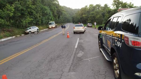 Acidente de trânsito ocorreu no Km 22 da BR 386 (Foto: Divulgação/PRF)