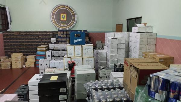 Produtos apreendidos pela Brigada Militar (Foto: Divulgação)