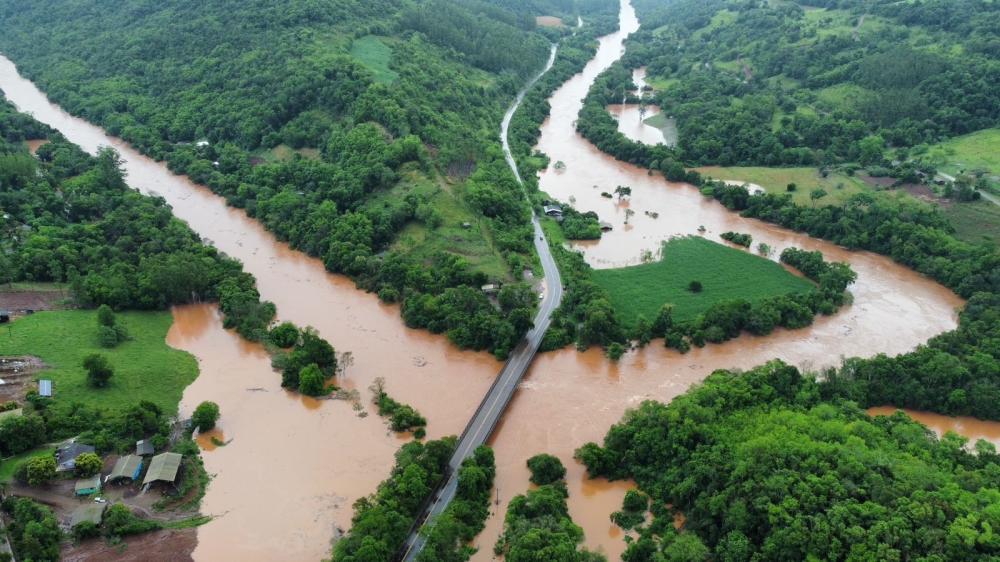 Rio Guarita teve a sua maior cheia dos últimos 30 anos (Foto: Rafael Fornari)