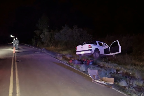 Acidente envolveu motocicleta e veículo dirigido por menor de idade (Foto: San Vicente Informa)