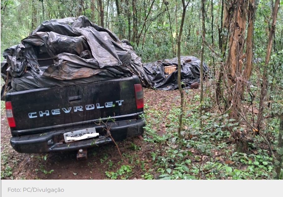 Veículo foi localizado pelos policiais (Foto: Polícia Civil/Divulgação)