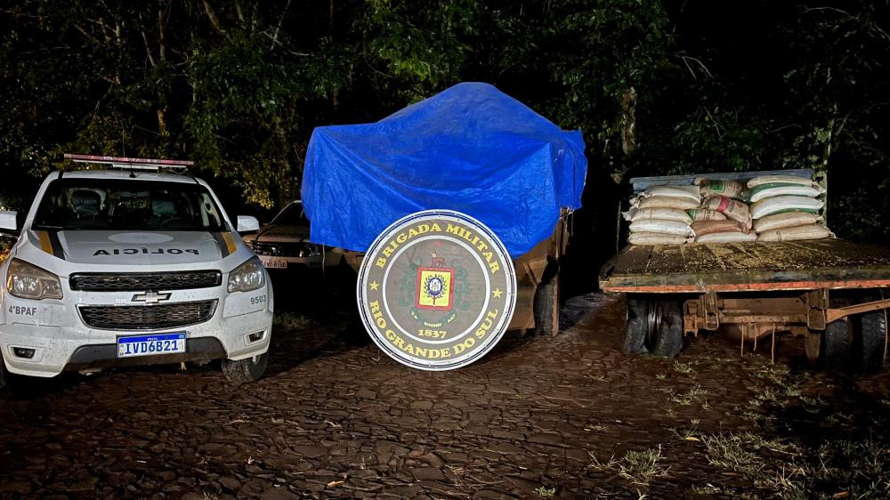 Carga apreendida (Foto: 7º BPM / Divulgação)