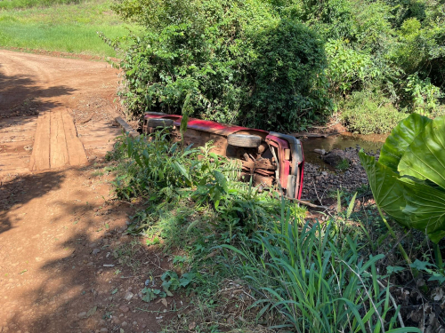Ninguém ficou ferido na ocorrência (Foto: Guia Crissiumal)